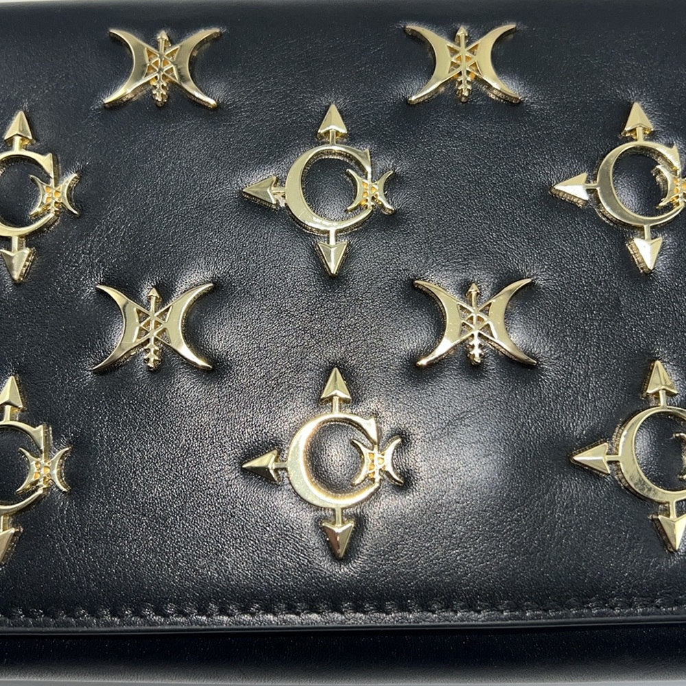 🖤💛NWT CAMILLA GOLD CHAIN FLAP CROSSBODY BAG IN SOLID BLACK WITH GOLD HARDWARE - Picture 11 of 16